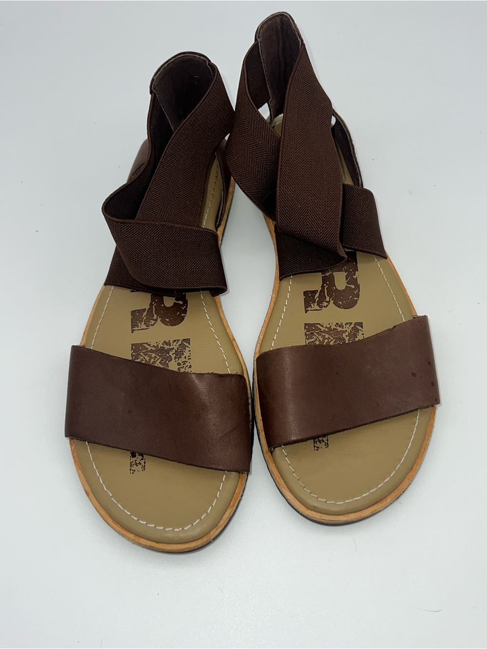 Sorel Ella ankle dark brown leather Strap sandals women’s size 8.5 - Picture 3 of 7